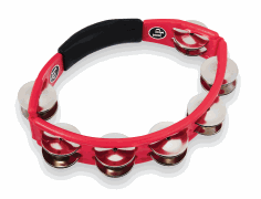 LP LP151 Cyclops Handheld Tambourine - Red with Steel Jingles Cyclops Handheld
