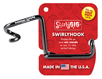 The SwirlyHook Accessory Holder for 1/ 2″ Tubing – Solo (Single)