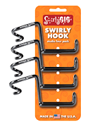 The SwirlyHook Accessory Holder for 1/ 2″ Tubing – Four-Pack