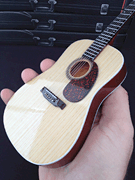 Natural Finish Acoustic Model Miniature Guitar Replica Collectible