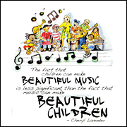 Beautiful Music, Beautiful Children Print 12x12 Unframed Print