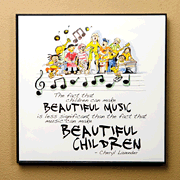 Beautiful Music, Beautiful Children Print 12x12 Framed Print
