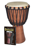 Djembe Instrument Starter Kit 8″ Traditional Rope Tuned Djembe from Tycoon Percussion and Getting Started on Djembe DVD