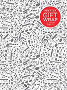 Hal Leonard Wrapping Paper – Music Notes Theme