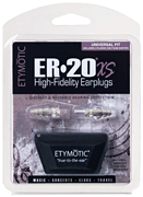 ER•20XS High-Fidelity Earplugs Universal Size Clear