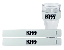 Kiss Slap Bands 2-Pack with White Bands and Black Font