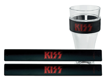 Kiss Slap Bands 2-Pack with Black Bands and Red Font