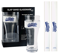 Sublime 2-Pack Slap Band Pint Size Glassware White Band/ Blue