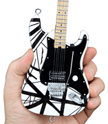 Original “Franky” Miniature Replica Guitar – Official EVH Merchandise Black and White