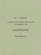 Cadenzas to Mozart's Concerto for 2 Pianos and Orchestra in E Flat Major, K. 365