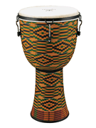 12&Prime; Fiberglass Djembe &ndash; Key-Tuned Kente Finish