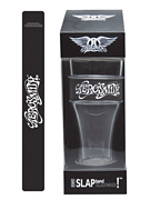 Aerosmith Slap Band Single Pint Glassware White Band/ Black Logo
