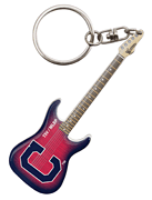 Cleveland Indians Guitar-Shaped Keychain
