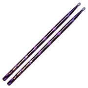 Color Wrap 5A Purple Optic Drum Sticks with Nylon Tip