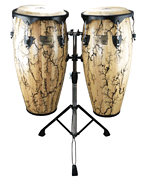 10″ & 11″ Supremo Select Series Congas – Willow Finish with Double Stand