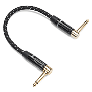 Tourtek Pro Woven Fabric Patch Cable with 2 Right Angle Connectors 3-Foot Cable with Gold Plug – Model TPWAP3