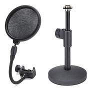 MD2/PS05 Microphone Stand/Filter Bundle MD2 Desktop Microphone Stand and PS05 Microphone Pop Filter