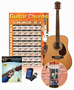 ChordBuddy Learning System with Acoustic Guitar Includes Carlo Robelli Acoustic Dreadnought Guitar (Model F640N)