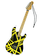 Eddie Van Halen – “Bumble Bee” (Yellow/Black) 6″ Holiday Ornament Artist Approved Miniature Guitar Replica