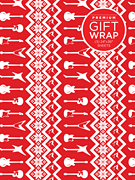 Hal Leonard Wrapping Paper – Red & White Holiday Guitar Theme
