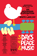Woodstock Classic Red Wall Poster 24 inches x 36 inches