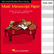 Hal Leonard Student Piano Library Music Manuscript Paper – Wide Staff Wide Staff