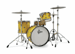 Gretsch Catalina Club 4 Piece Shell Pack (20/12/14/14SN) Yellow Satin Flame