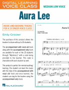 Aura Lee (Medium Low Voice) (includes Audio) Digital Learning Voice Class<br><br>Medium Low Voice
