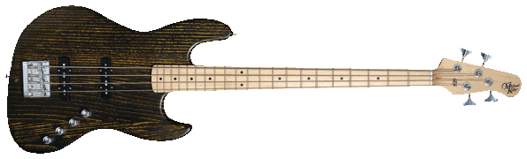 Element 4 Electric Bass with Yellow Burst Finish With Open Pore Maple Fretboard