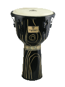 Supremo Select Cyclone Series Djembe 10″ Key-Tuned Djembe with Black Powder-Coated Hardware