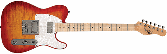 53DB Cherry Sunburst Electric Guitar Great 8 Boutique Mod; Maple Fretboard