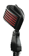 The Fin – Black Body/Red LED Retro-Styled Dynamic Cardioid Microphone