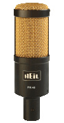 PR40 – Black/Gold Large Diameter Studio Microphone with Black Body & Gold Grill