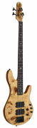 Pinnacle 4-String Bass Electric Bass Guitar with Natural Burl Finish