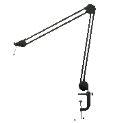 512-BBA Adjustable Microphone Boom Arm for Podcasting, Broadcasting, Streaming, and Recording
