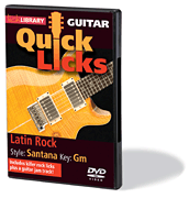 Latin Rock – Quick Licks Style: Carlos Santana; Key: Gm