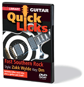 Fast Southern Rock – Quick Licks Style: Zakk Wylde; Key: Dm