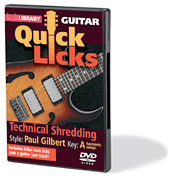 Technical Shredding – Quick Licks Style: Paul Gilbert; Key: A