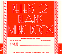 Peters' Blank Music Book (Red)