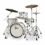 Gretsch Catalina Club 4 Piece Shell Pack (18/12/14/14SN) White Satin Flame
