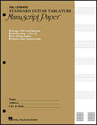 Guitar Tablature Manuscript Paper – Standard Manuscript Paper