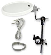 KAT 11-Inch White Dual Pad with Tom Arm, Clamp, 8-Foot Cable, and Velcro Tie Model KT4-11PTAC
