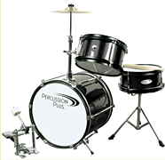 3-Piece Mini Drum Set Black
