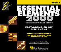 Essential Elements for Band - Book 1 Play-Along CD Set Brass/ Woodwinds – Discs 2, 3 & 4 (Exercises 59-end)