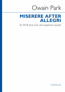 Miserere After Allegri (score) SATB divisi and Saxophone Quartet