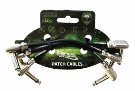 Hyperdrive Premium Instrument Patch Cables – 6″ (3-Pack) Angle-Angle Connectors