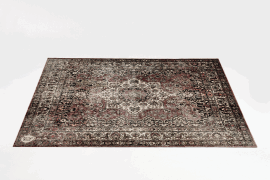 Vintage Persian Style Drum Rug 5.34' X 4.65' Classic Worn