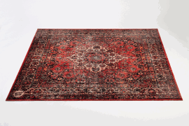 Vintage Persian Style Drum Rug 5.34' X 4.65' Original Red