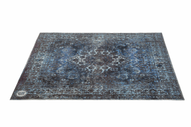 Vintage Persian Style Drum Rug 5.34' X 4.65' Blue