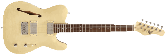 58 Thinline Semi Hollow Electric Guitar Flame Maple